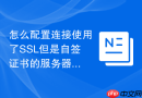 怎么配置连接使用了SSL但是自签证书的服务器_忽略证书校验策略