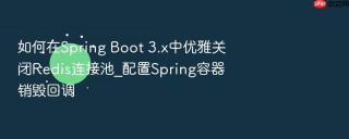 如何在Spring Boot 3.x中优雅关闭Redis连接池_配置Spring容器销毁回调