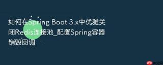 如何在spring boot 3.x中优雅关闭redis连接池_配置spring容器销毁回调