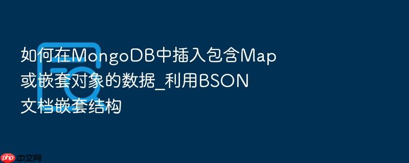 如何在mongodb中插入包含map或嵌套对象的数据_利用bson文档嵌套结构
