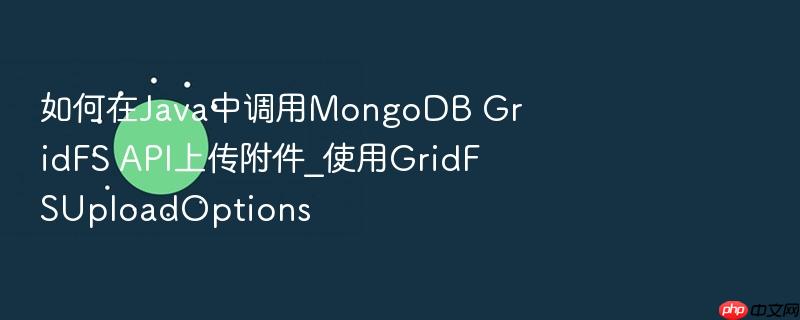 如何在java中调用mongodb gridfs api上传附件_使用gridfsuploadoptions