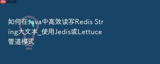 如何在java中高效读写redis string大文本_使用jedis或lettuce管道模式