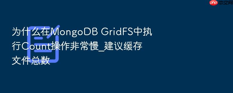 为什么在mongodb gridfs中执行count操作非常慢_建议缓存文件总数