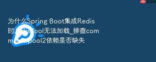 为什么spring boot集成redis时jedispool无法加载_排查commons-pool2依赖是否缺失
