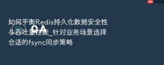 如何平衡redis持久化数据安全性与吞吐量性能_针对业务场景选择合适的fsync同步策略