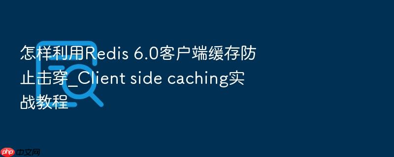 怎样利用redis 6.0客户端缓存防止击穿_client side caching实战教程