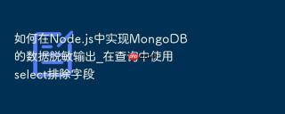 如何在node.js中实现mongodb的数据脱敏输出_在查询中使用select排除字段