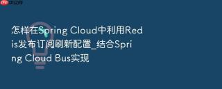 怎样在spring cloud中利用redis发布订阅刷新配置_结合spring cloud bus实现