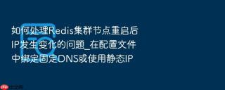 如何处理redis集群节点重启后ip发生变化的问题_在配置文件中绑定固定dns或使用静态ip