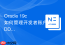 Oracle 19c如何管理开发者账户的DDL权限_授予CREATE TABLE等具体权限