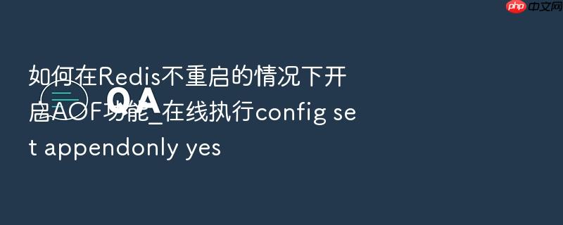 如何在redis不重启的情况下开启aof功能_在线执行config set appendonly yes