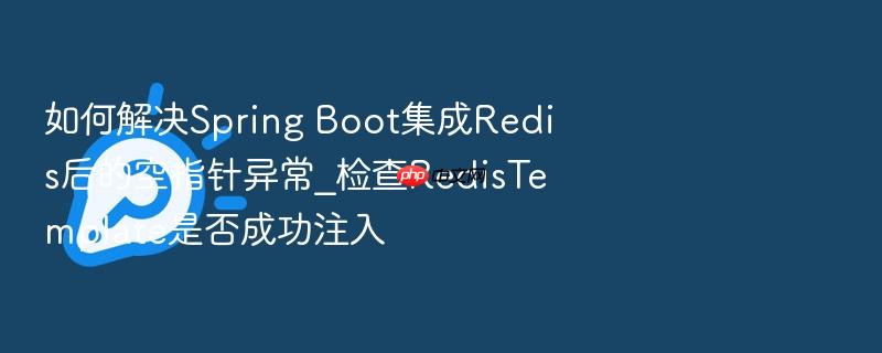 如何解决spring boot集成redis后的空指针异常_检查redistemplate是否成功注入