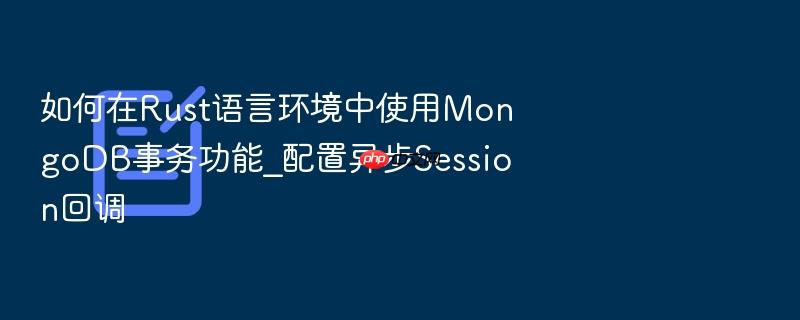 如何在rust语言环境中使用mongodb事务功能_配置异步session回调