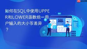 如何在sql中使用upper和lower函数统一用户输入的大小写差异?