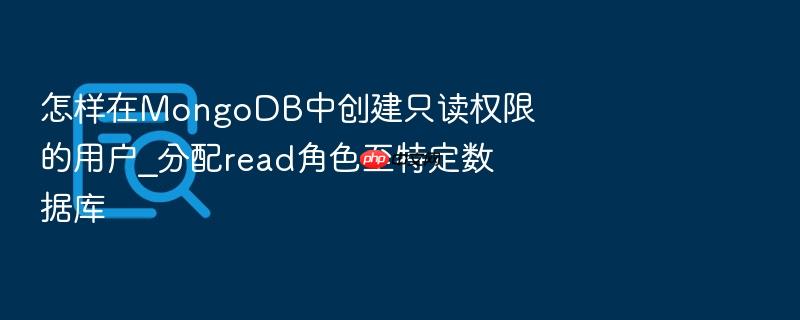 怎样在mongodb中创建只读权限的用户_分配read角色至特定数据库