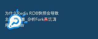 为什么Redis RDB快照会导致主进程阻塞_分析Fork系统调用与COW