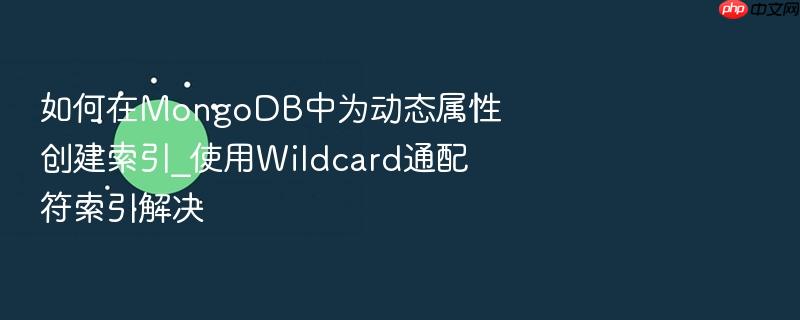 如何在mongodb中为动态属性创建索引_使用wildcard通配符索引解决