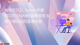 如何在sql server中使用datename函数获取当前日期对应的星期名称？