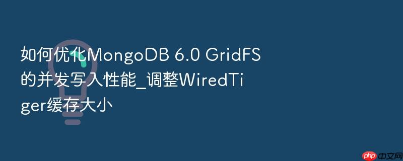 如何优化mongodb 6.0 gridfs的并发写入性能_调整wiredtiger缓存大小
