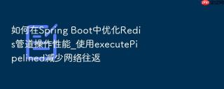 如何在Spring Boot中优化Redis管道操作性能_使用executePipelined减少网络往返