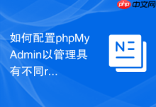 如何配置phpMyAdmin以管理具有不同root密码的多台服务器？