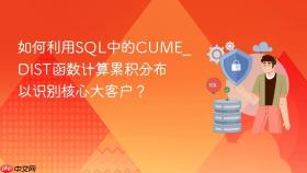 如何利用SQL中的CUME_DIST函数计算累积分布以识别核心大客户？