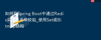 如何在Spring Boot中通过Redis实现黑名单校验_使用Set或Bitmap结构