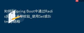 如何在Spring Boot中通过Redis实现黑名单校验_使用Set或Bitmap结构