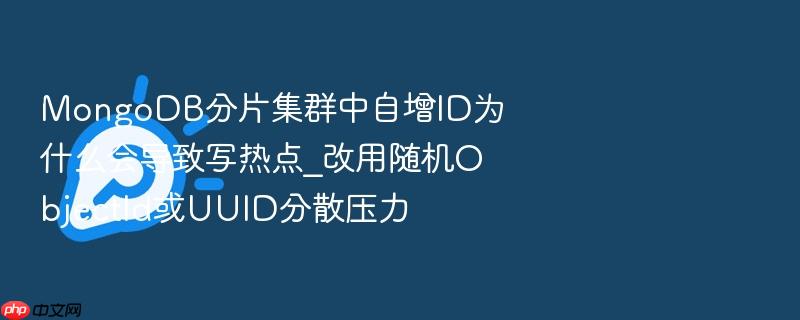 mongodb分片集群中自增id为什么会导致写热点_改用随机objectid或uuid分散压力