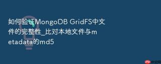 如何验证mongodb gridfs中文件的完整性_比对本地文件与metadata的md5