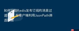 如何实现Redis发布订阅的消息过滤功能_在客户端利用JsonPath筛选数据