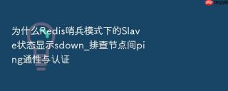 为什么redis哨兵模式下的slave状态显示sdown_排查节点间ping通性与认证