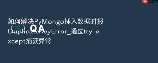 如何解决pymongo插入数据时报duplicatekeyerror_通过try-except捕获异常