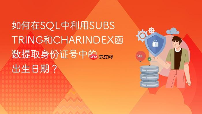 如何在sql中利用substring和charindex函数提取身份证号中的出生日期?