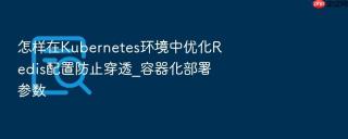 怎样在kubernetes环境中优化redis配置防止穿透_容器化部署参数
