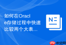 如何在Oracle存储过程中快速比较两个大表的数据差异？