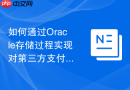 如何通过Oracle存储过程实现对第三方支付接口的集成？