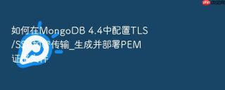 如何在mongodb 4.4中配置tls/ssl加密传输_生成并部署pem证书文件