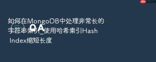 如何在mongodb中处理非常长的字符串索引_使用哈希索引hash index缩短长度