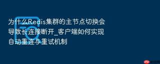 为什么Redis集群的主节点切换会导致长连接断开_客户端如何实现自动重连与重试机制