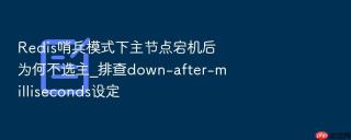 redis哨兵模式下主节点宕机后为何不选主_排查down-after-milliseconds设定