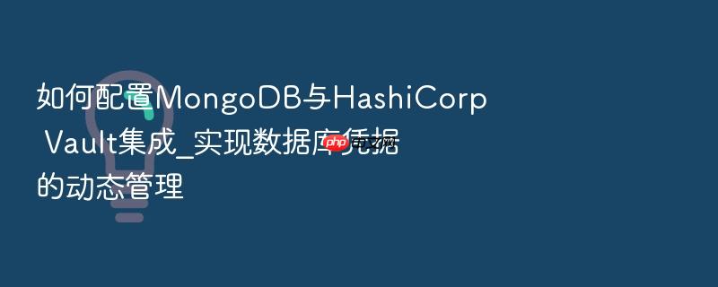 如何配置mongodb与hashicorp vault集成_实现数据库凭据的动态管理
