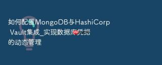 如何配置mongodb与hashicorp vault集成_实现数据库凭据的动态管理