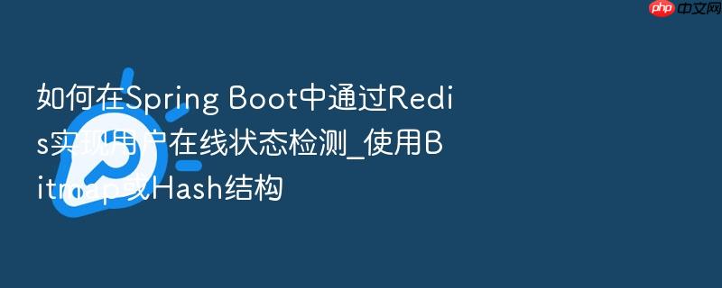 如何在spring boot中通过redis实现用户在线状态检测_使用bitmap或hash结构