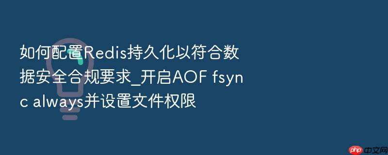 如何配置redis持久化以符合数据安全合规要求_开启aof fsync always并设置文件权限