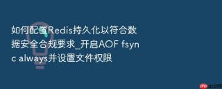 如何配置redis持久化以符合数据安全合规要求_开启aof fsync always并设置文件权限
