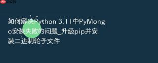 如何解决python 3.11中pymongo安装失败的问题_升级pip并安装二进制轮子文件