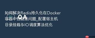 如何解决redis持久化在docker容器中性能差问题_配置宿主机目录挂载与io调度算法优化