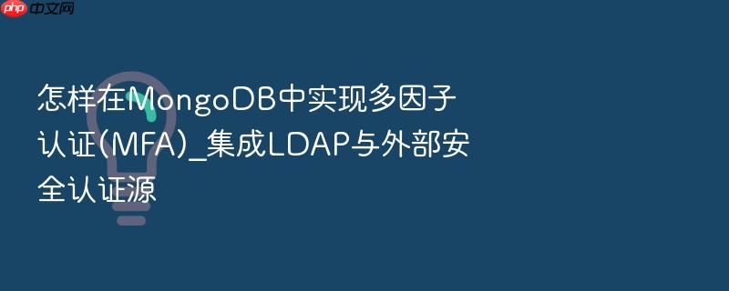 怎样在mongodb中实现多因子认证(mfa)_集成ldap与外部安全认证源