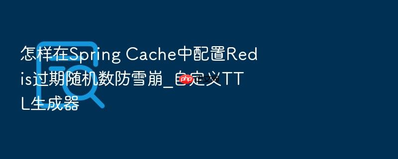 怎样在spring cache中配置redis过期随机数防雪崩_自定义ttl生成器